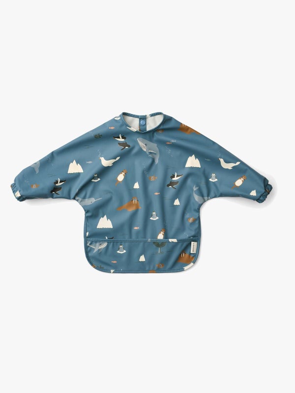 Liewood, Merle Printed Cape Bib, Arctic sea/ocean view