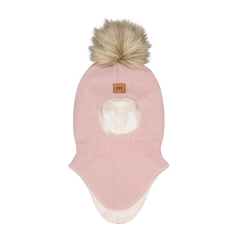 Metsola, MERINO Fur Pom Pom Helmet, Hearty Pink