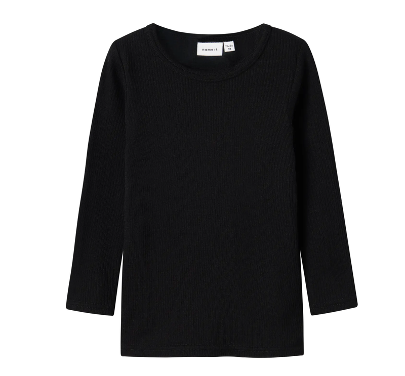 Name It, WAX RIB merinovillapaita, Black