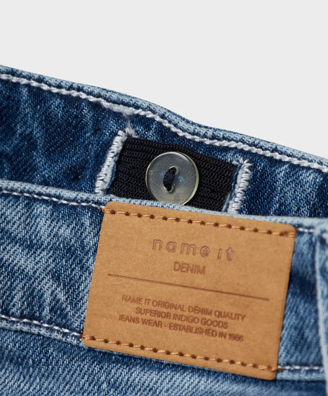 Name It, Rose Straight Fold Jeans, Medium  Blue Denim