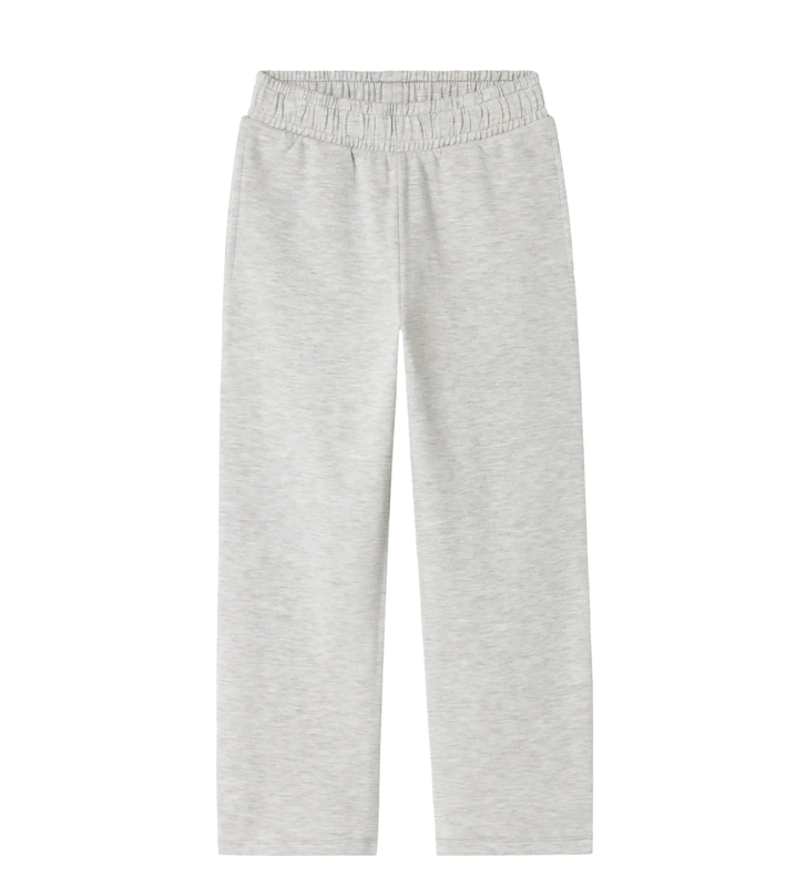 Name It, MALLO suoralahkeiset collegehousut, Light Grey Melenge