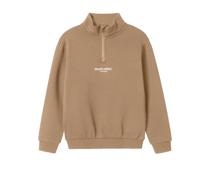 Name it, BRODY vetoketjullinen collegepaita, Pure Cashmere