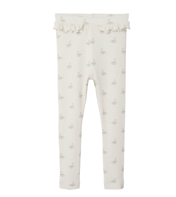 Lil`Atelier, Gavo Efi slim leggings, Pastel Parchment Swan