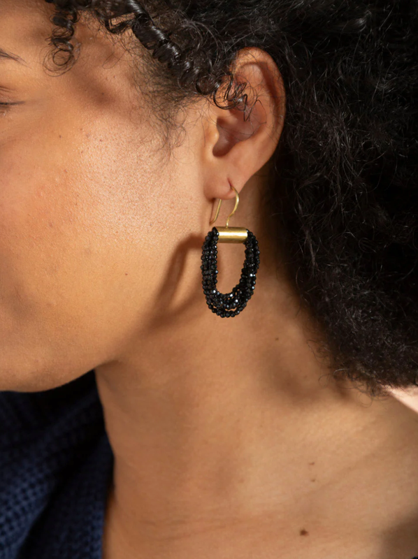 Kaiko, Kaneila Earrings, Black