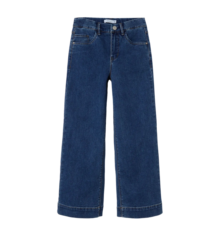 Name It, Rose HW Wide Jeans, Medium Blue Denim