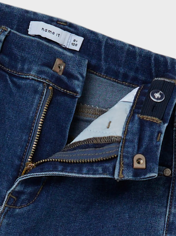 Name It, Rose HW Wide Jeans, Medium Blue Denim