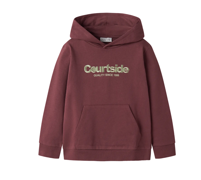 Name it, TUCKER Sweat Hoodie huppari, Oxblood Red