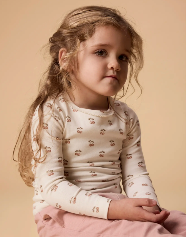 Lil`Atelier, LAYO SIG slim top, Coconut Milk CHERRY