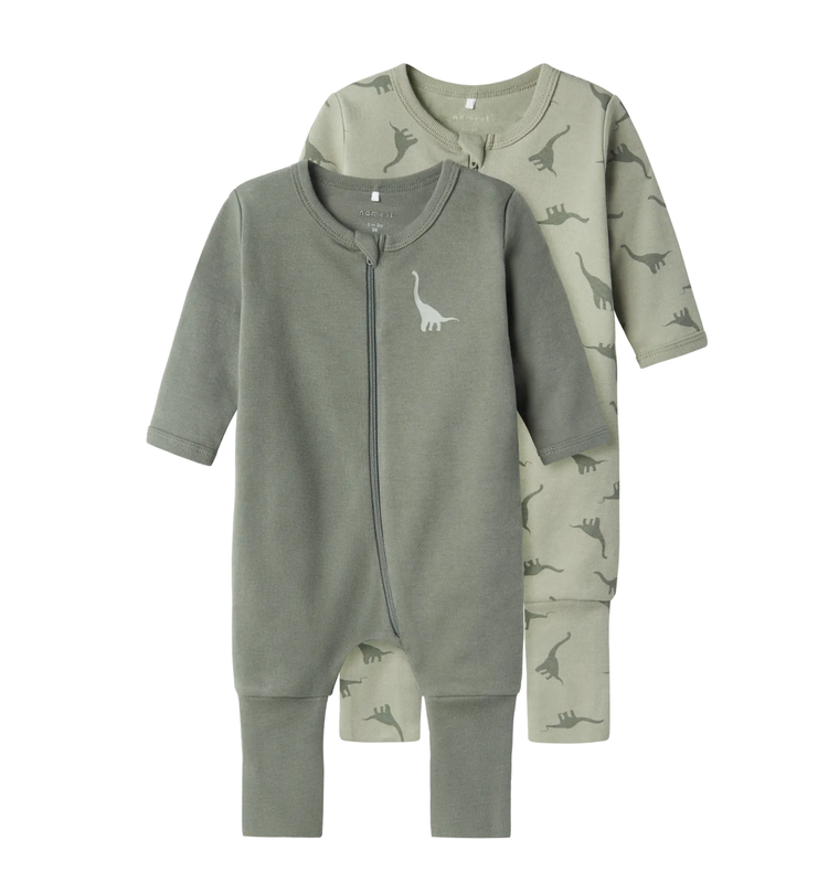 Name It, Nightsuit 2-pack, Agave Green Dino