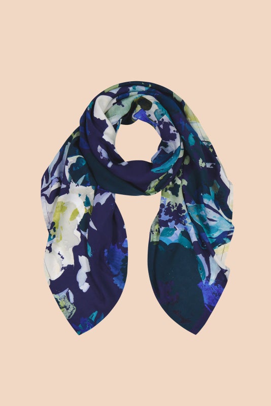 Kaiko, Square Scarf Large, Blue Anemone