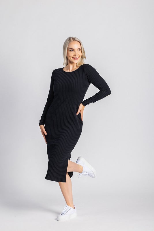 Nakoa, Sara Rib Dress, Black
