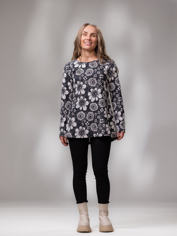 Versonpuoti, VIENApaita raglan, KEDOLLA KERRAN, Musta/valkoinen