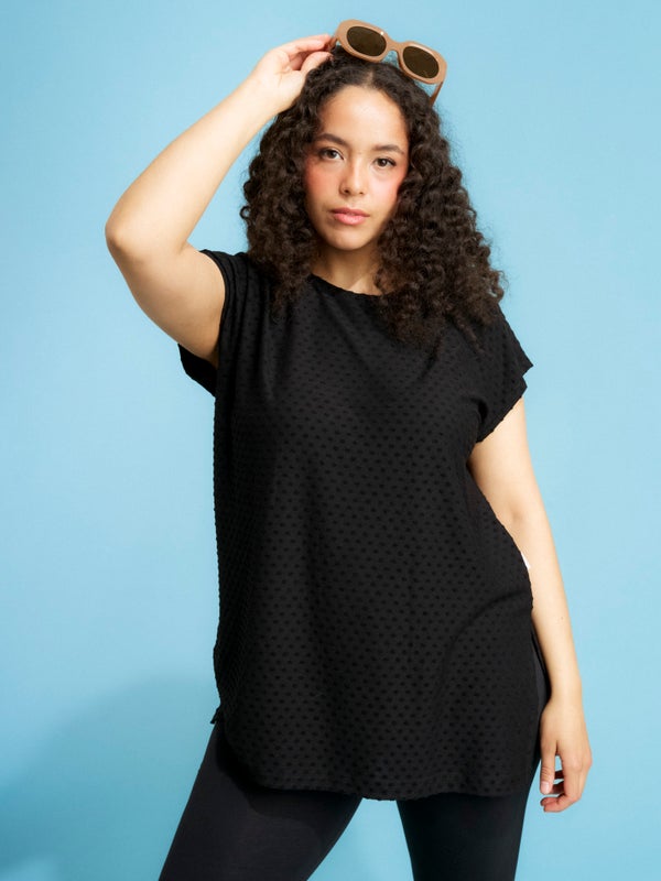 Aarre, KIA TOP, Black viscose dot