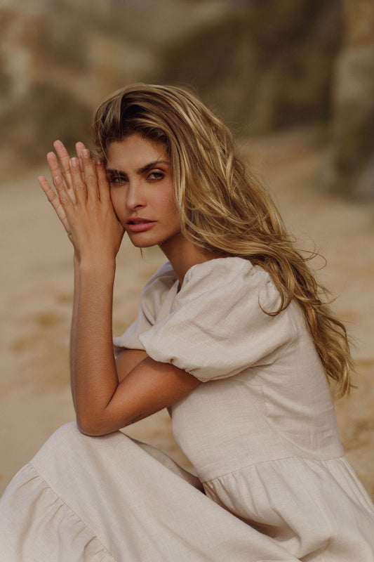 Nakoa, Astrid Dress pellava, Sandshell