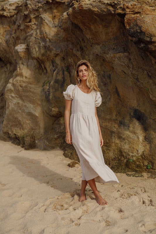 Nakoa, Astrid Dress pellava, Sandshell