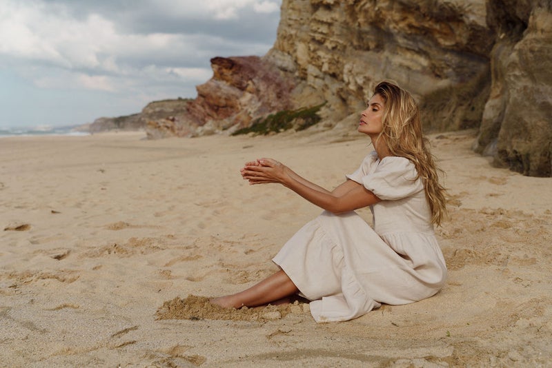 Nakoa, Astrid Dress pellava, Sandshell