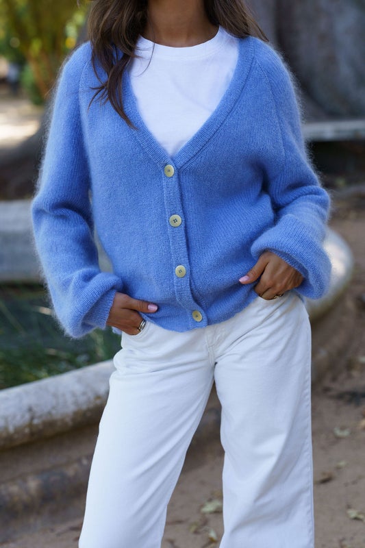 Nakoa, Elsie Mohair Cardigan, Celestial Blue