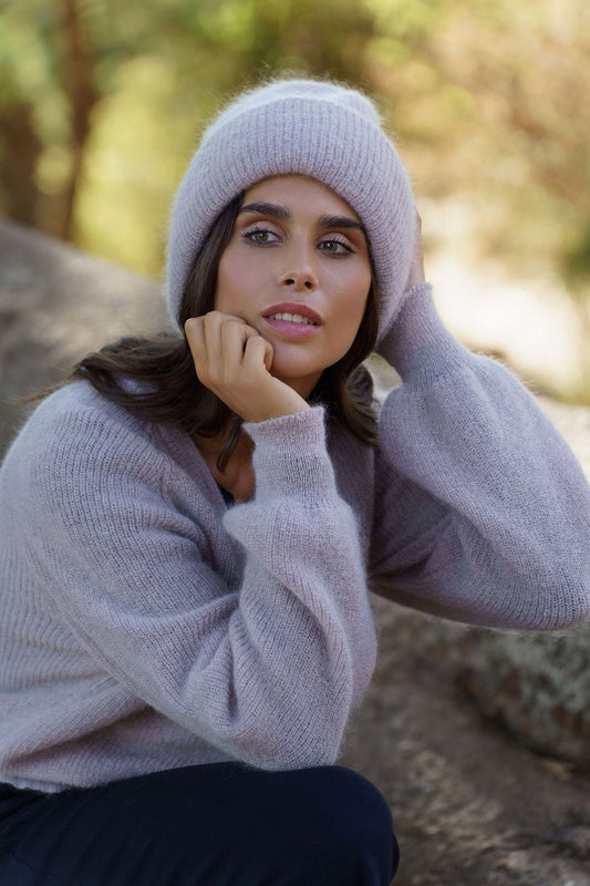 Nakoa, Elsie Mohair Cardigan, Harbor Mist