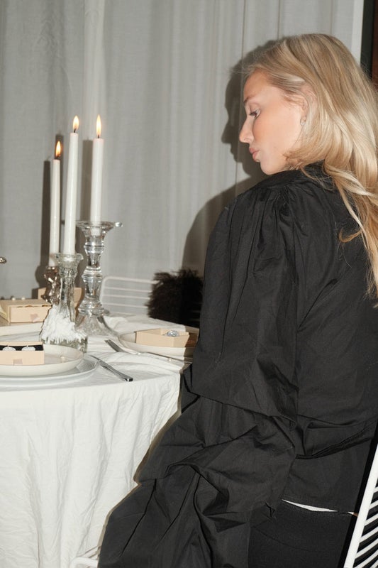 Kaiko, Volume Sleeve Blouse, Black