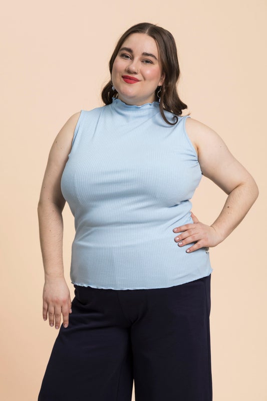 Kaiko, Rib Top, Light Blue