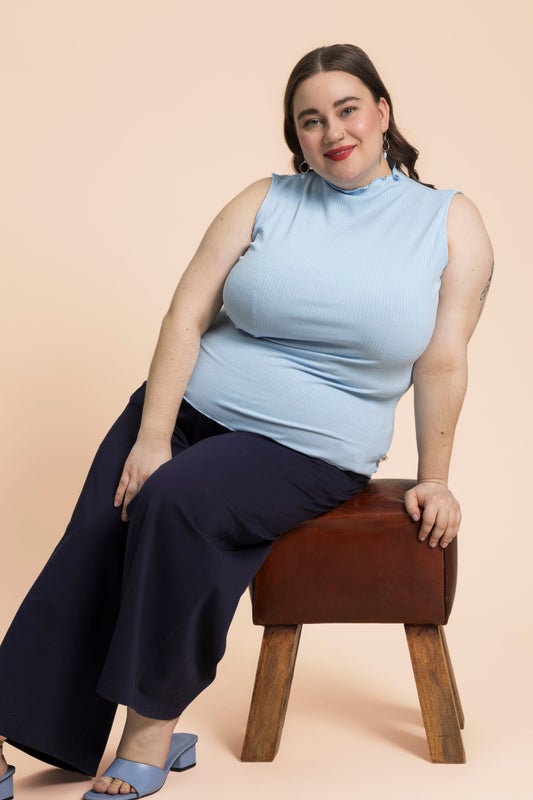 Kaiko, Rib Top, Light Blue