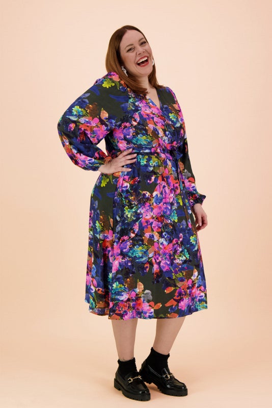 Kaiko, Wrap Midi Dress, Sweet Pea