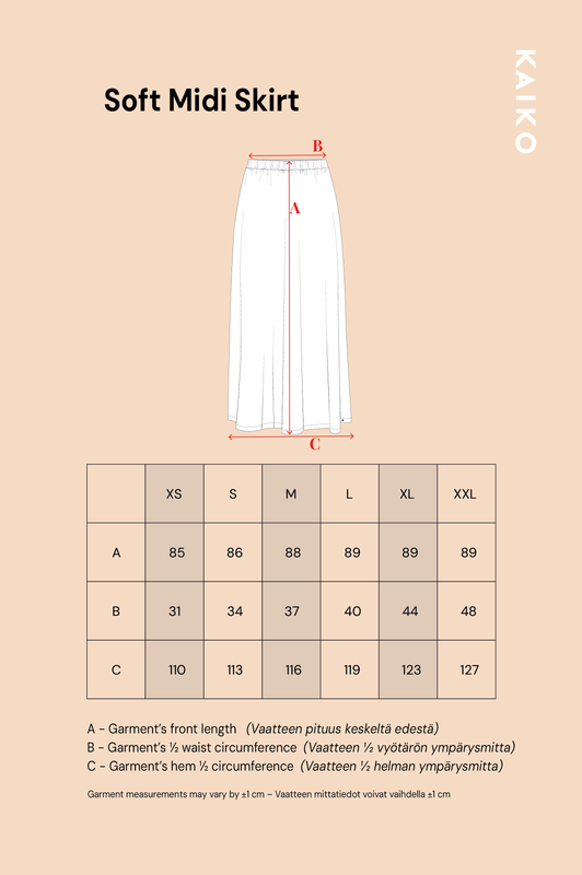 Kaiko, Soft Midi Skirt, Blooming Forest Lilac