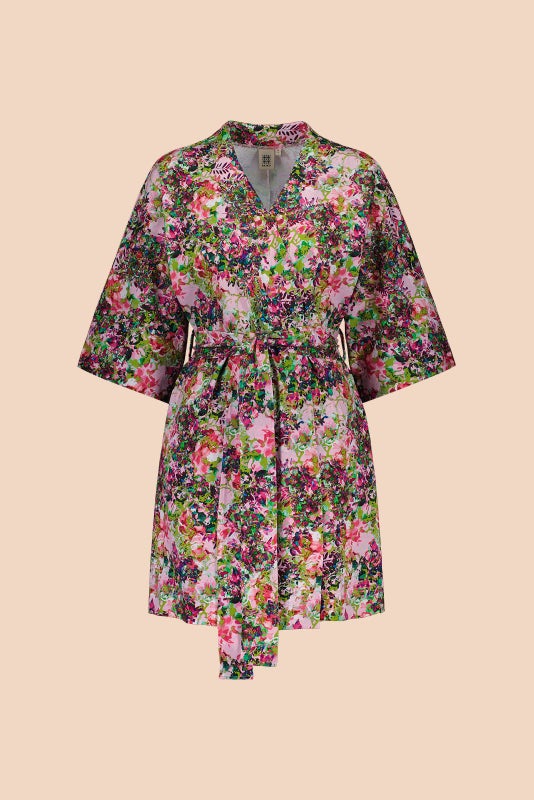 Kaiko, Kimono, Blooming Forest Bright