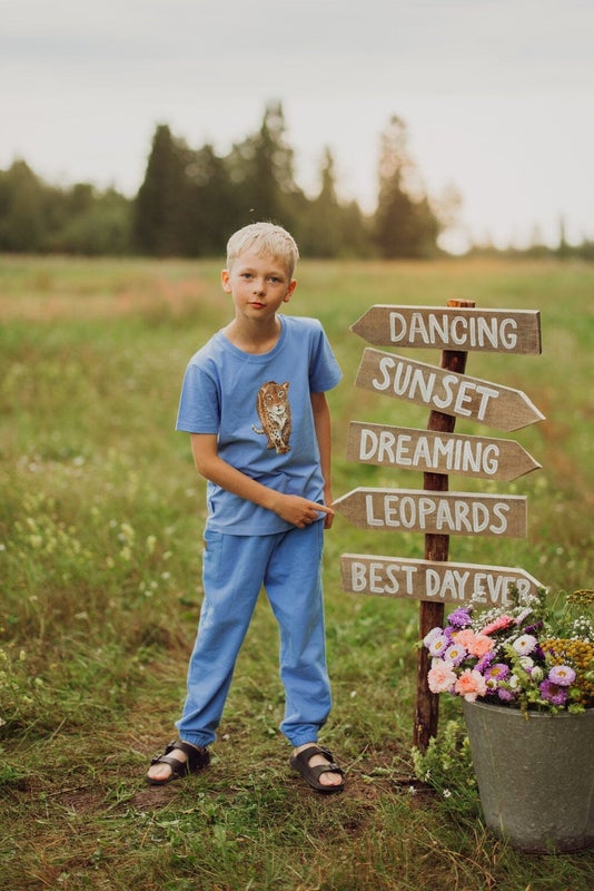 Metsola, Leopard Placement T-Shirt | Electric