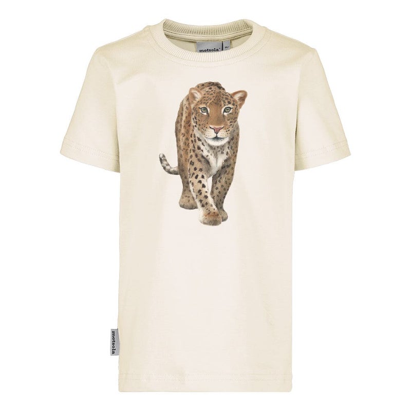 Metsola, Leopard Placement T-Shirt | Milky