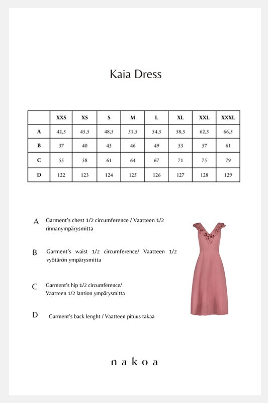 ENNAKKOTILATTAVISSA! Nakoa, Kaia Dress pellava, Salsa