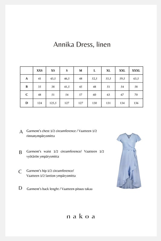 Nakoa, Annika Dress pellava, Black