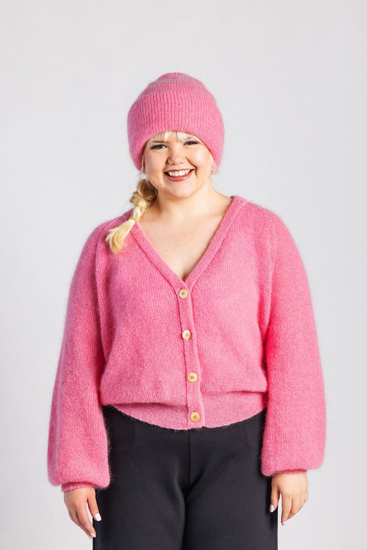 Nakoa, Elsie Mohair Cardigan, Lollipop