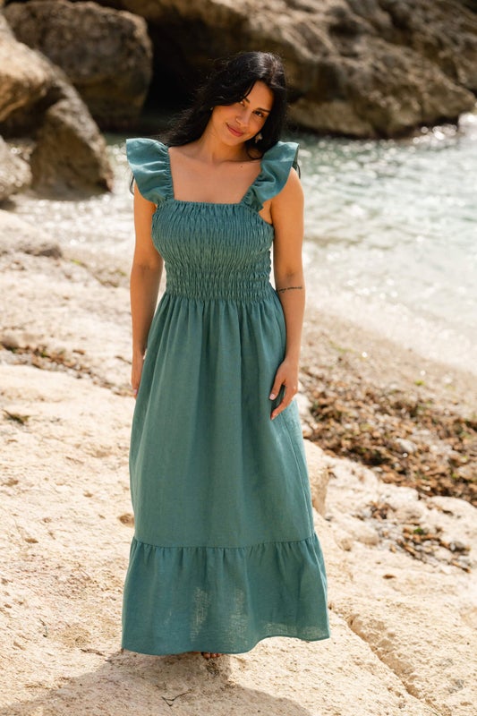 Nakoa, Bianca Dress Pellavamekko, Silver Pine