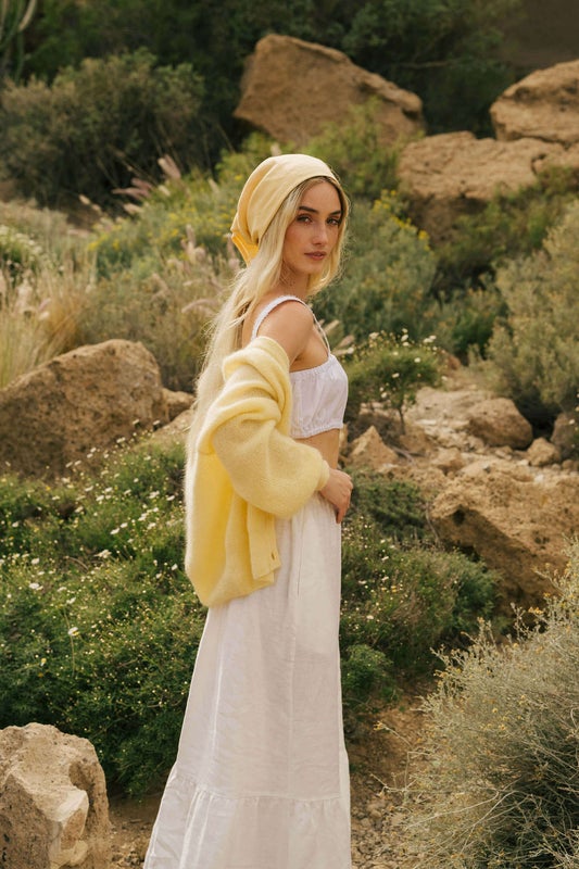 Nakoa, Elsie Mohair Cardigan, Lemonade