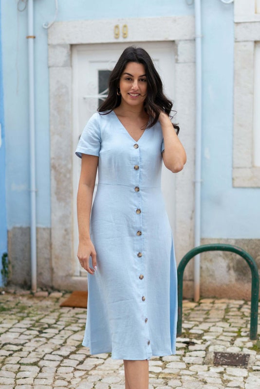 Nakoa, Penelope Dress pellava, Sky Blue