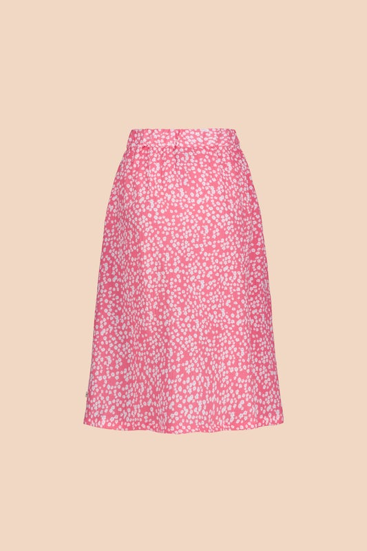 Kaiko, Button Skirt, Flora Pink