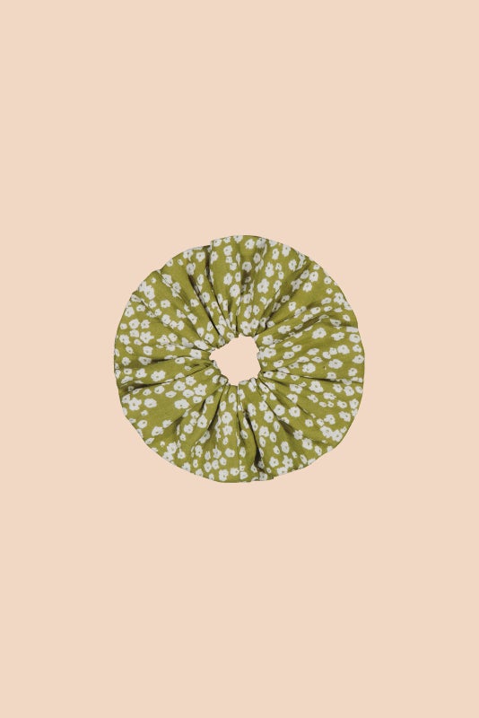 Kaiko, Extra Large Scrunchie, Flora Olive