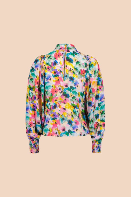 Kaiko, Puff Blouse, Aquarelle Bloom