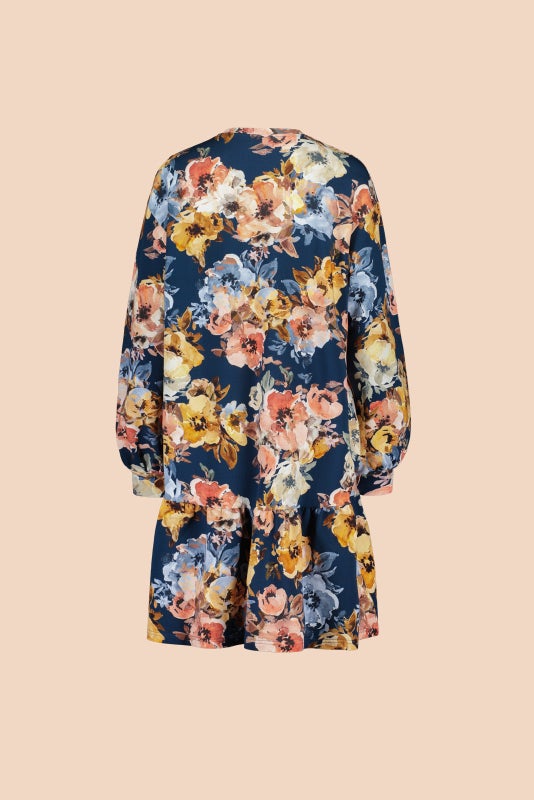 Kaiko, Ruffle Sweatshirt Dress, Moss Rose