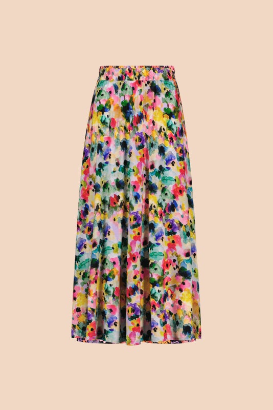 Kaiko, Soft Midi Skirt, Aquarelle Bloom