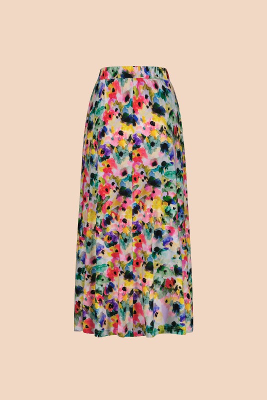 Kaiko, Soft Midi Skirt, Aquarelle Bloom
