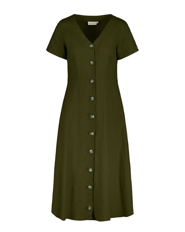 Nakoa, Penelope Dress pellava, Olive Green
