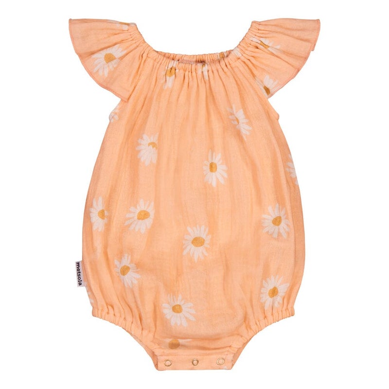 Metsola, Sweet Daisy Muslin Romper | Peachy