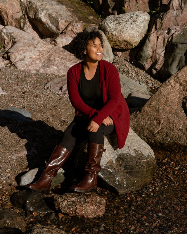 Toive, TYYNI Neuletakki, Burgundy