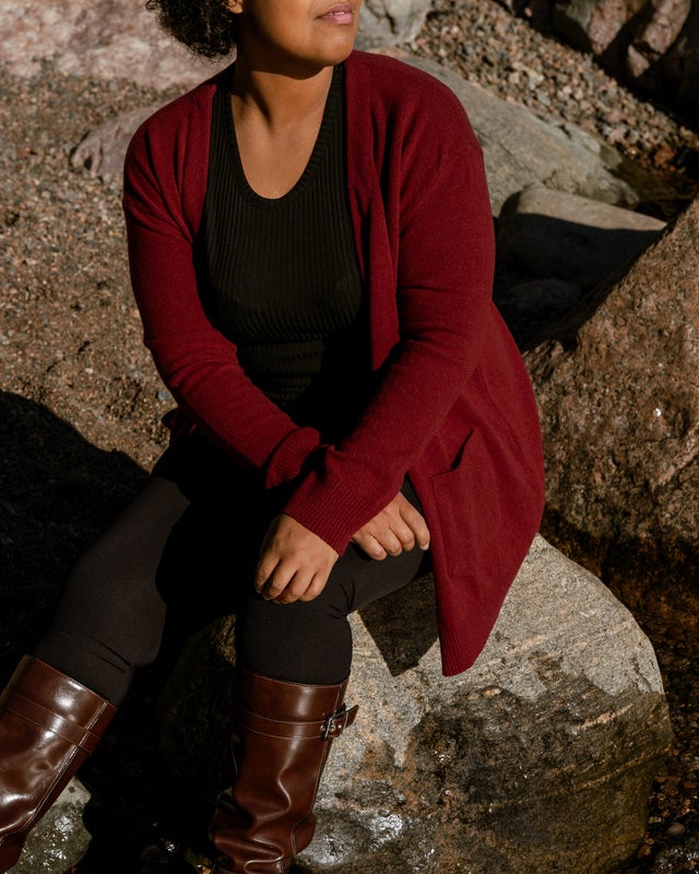 Toive, TYYNI Neuletakki, Burgundy