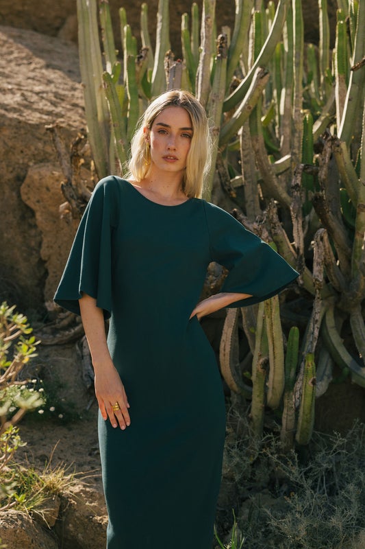 Nakoa, Vivienne Dress, Dark Green