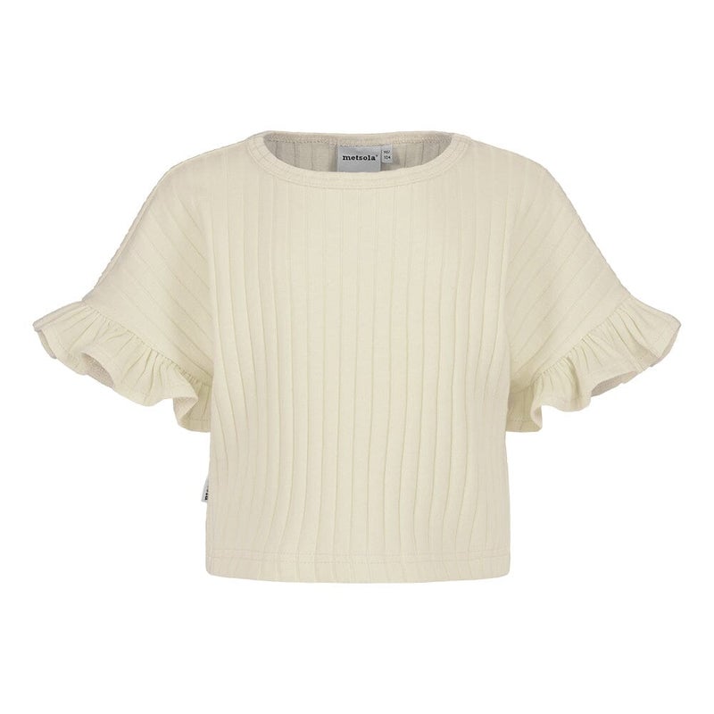 Metsola, Wide Rib Frilla Shirt | Milky